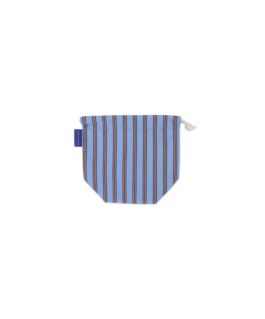 Clote String Pouch Mini - Striped Dark Blue
