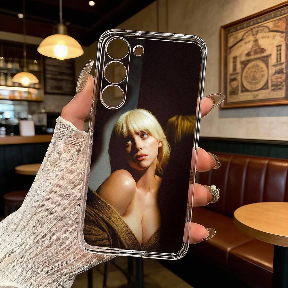 B-Billie E-Eilish Phone Case For Samsung Galaxy A71,A70,A52,A51,A40,A30 Transparent Cover
