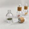 10ml Glass Dropper Bottle with Bamboo Lid, Refillable Essential Oil Container