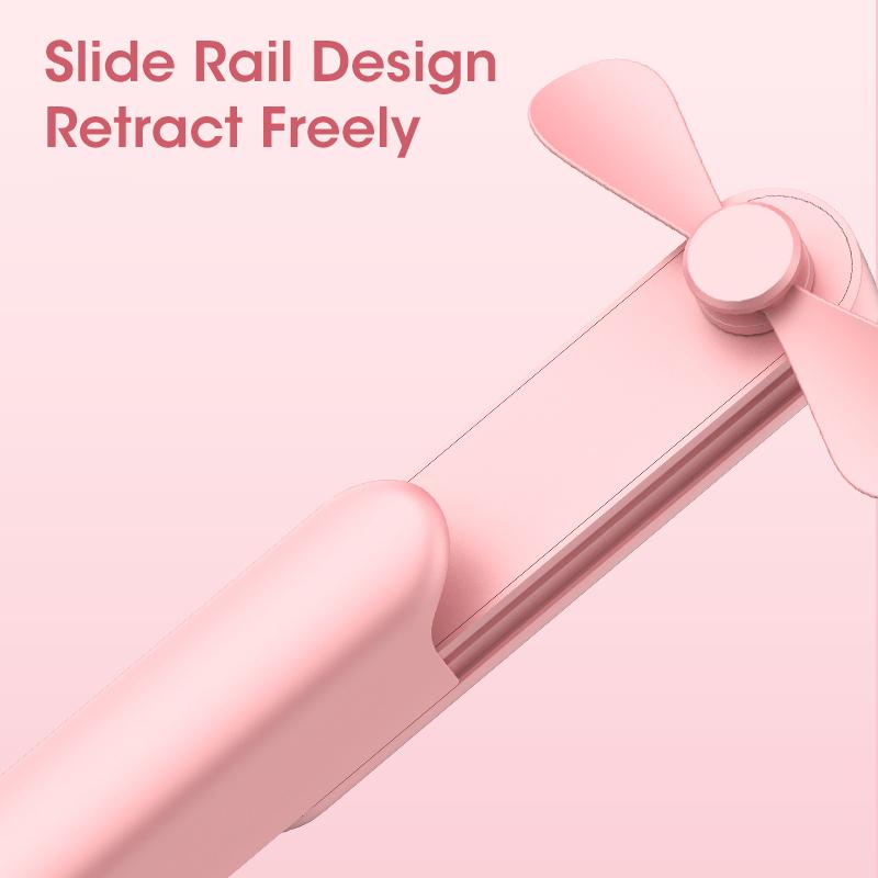 Folding Portable Multifunction Fan Mini Handheld Fan USB 2000mAh Recharge Hand Held Small Pocket Fan with Power Bank