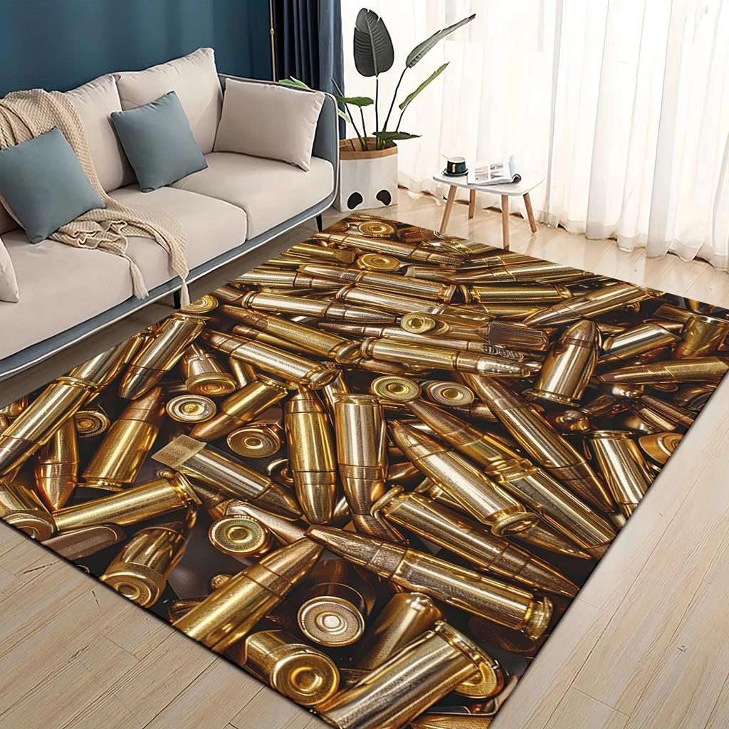 27 Arten Coole Verschiedene Arten von Pistolenkugeln Teppich für Wohnzimmer Schlafzimmer Haus Sofadekoration, Kinder Spielen Rutschfeste Bodenmatte
