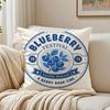 Blueberry Festival Vintage Retro Style Cushion Cover Breathable Cushion Covers Machine Washable Wrinkle-Resistant Soft Durable