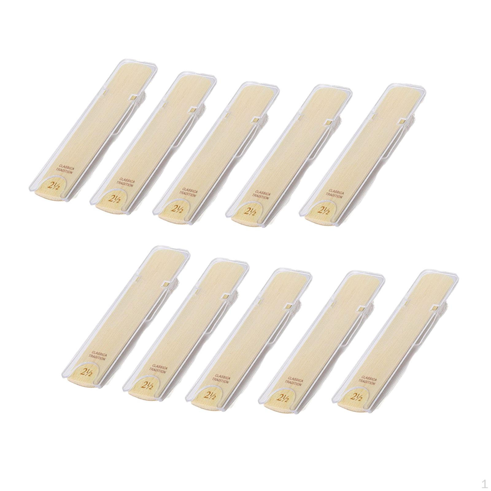 

10 тростей для кларнета для начинающих с футляром, идеальная замена духовым инструментам hardness 2.5