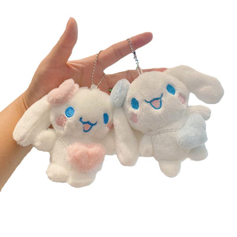 Cute Puppy Plush Keychain Mini Couple Doll Bag Charm Soft Stuffed Animal Pendant Accessories