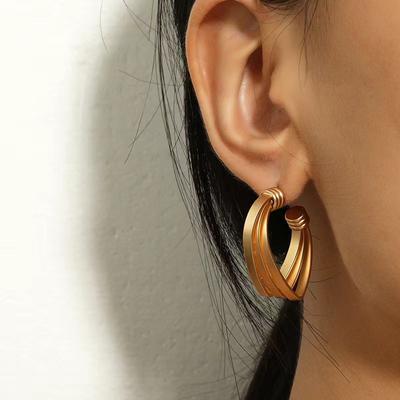 Popular Simple Earrings Temperament High Sense Versatile Earrings Design Sense Jewelry