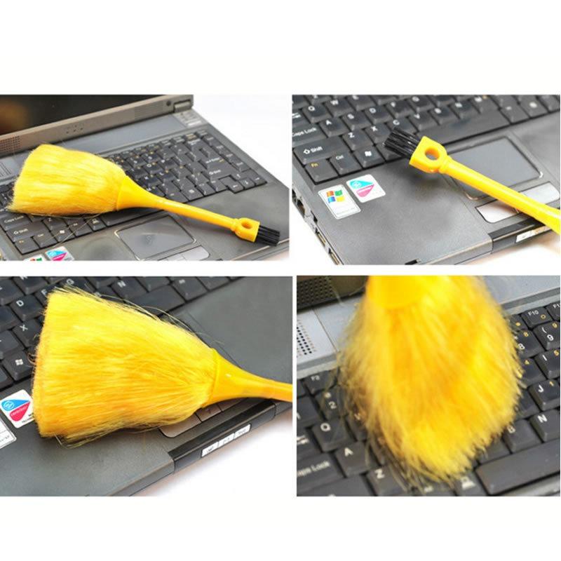 Mini clavier multifonction pour véhicule, brosse à poussière antistatique, balayeuse de bureau, brosse de nettoyage
