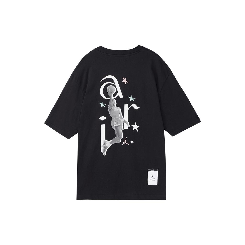 Jordan T Shirts Men's Black Crew Neck Moderate Straight Fit DM1455-010