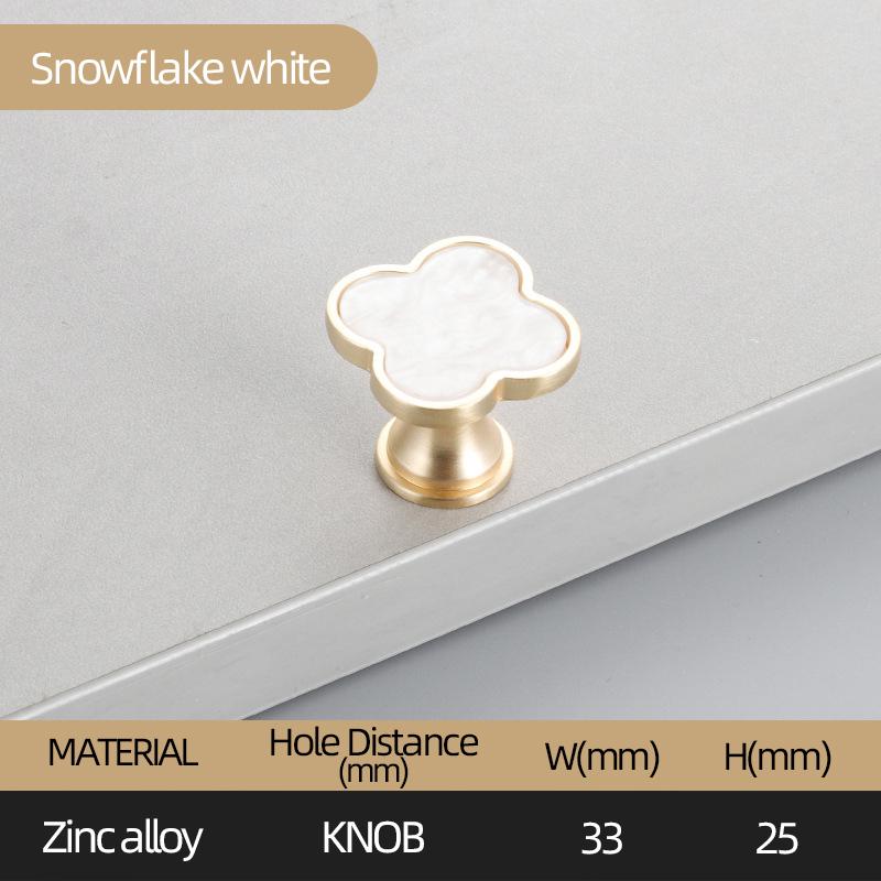 Oukali Four Leaf Zinc Alloy Furniture Mix Color Cabinet Handles Knobs