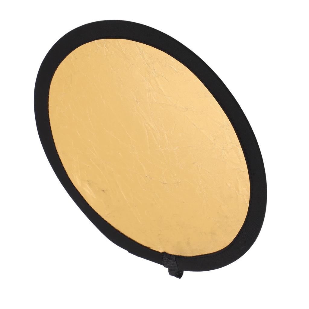2 In 1 30cm Light Round Photography Reflector Collapsible Portable Outdoor Studio ReflectorGold