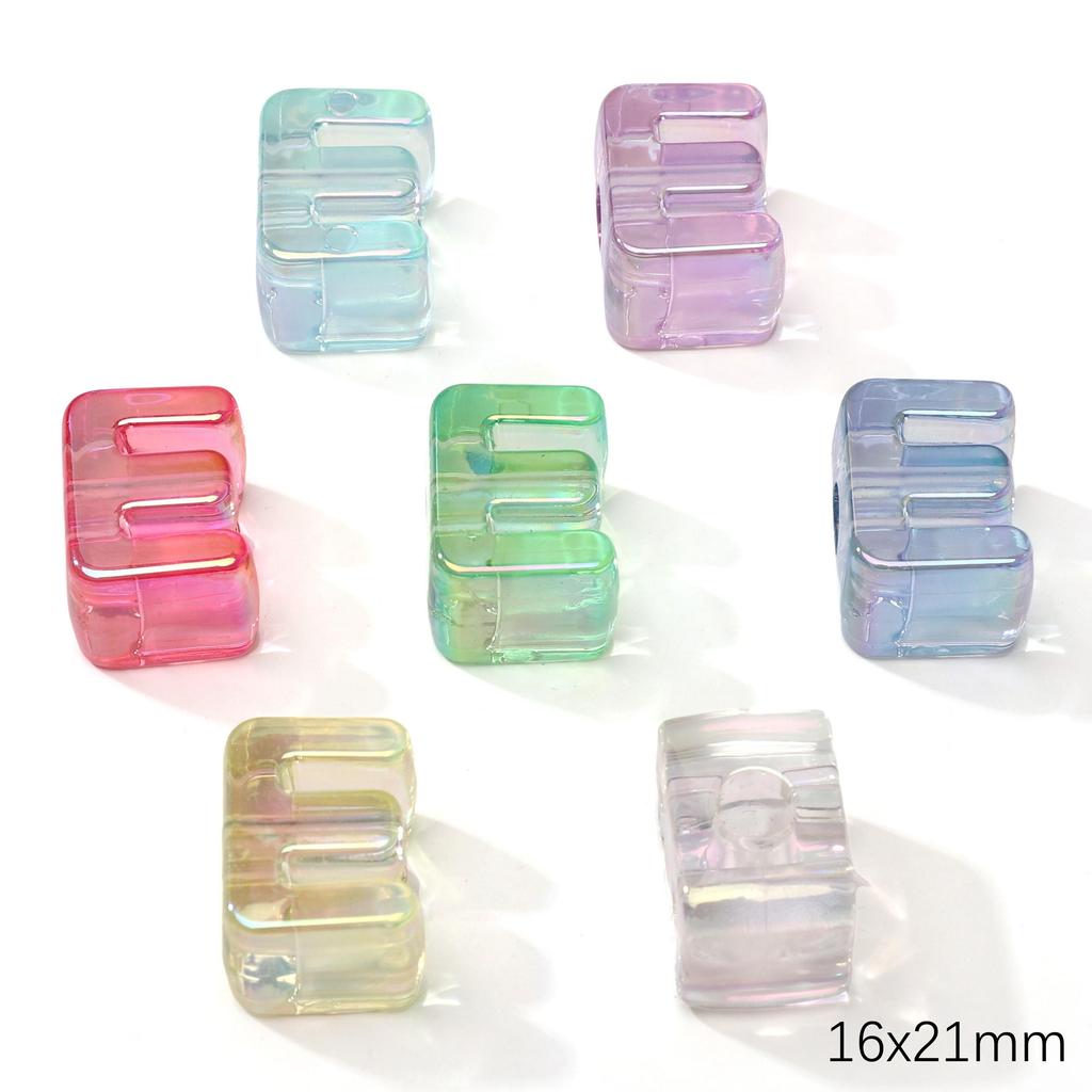 5 Stück Acrylperlen Regenbogen Sonnenschein Buchstabenperle für DIY Halskette Armband Ohrringe Schmuckherstellung Bastelzubehör