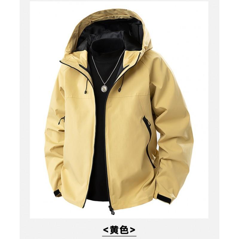 Lightweight Windproof Waterproof Hiking Jacket Men Women Outdoor Sport Coat With Hood Color Block Design