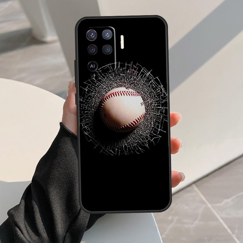 Baseball Case For Oppo A17 A57 A77 A60 A80 A40 A74 A54 A94 A78 A98 A18 A38 A58 A96 A76 A16 A15 A5 Pro