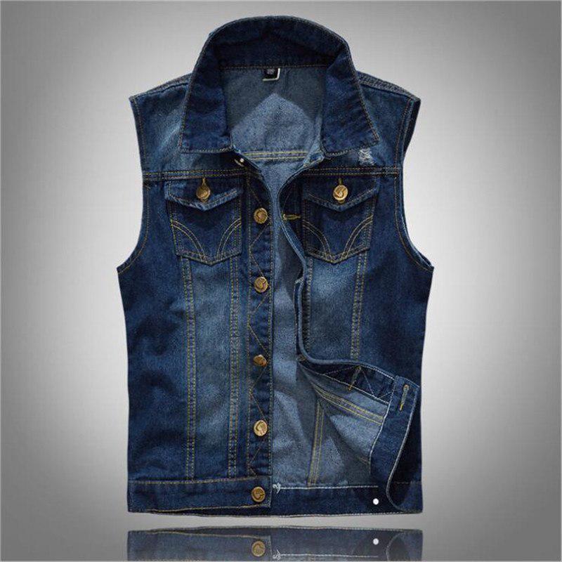 Ripped Cowboy Waistcoat Hole Vest 