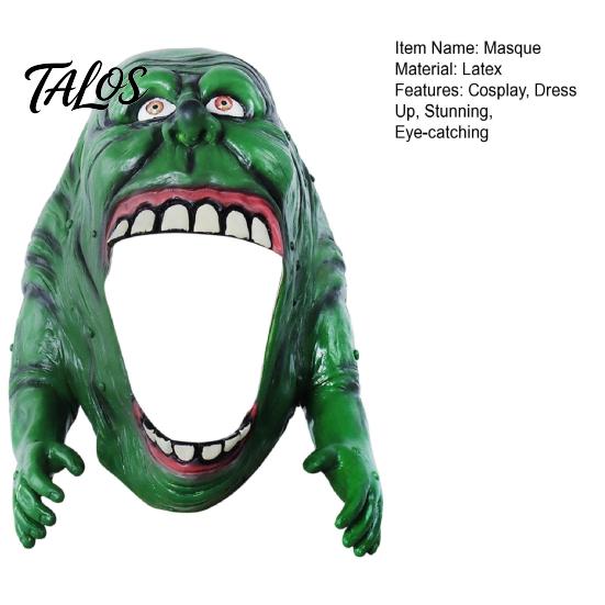 Immersive Ghost Masque Latex Hood Halloween Masque, Spooky Frog Full Head Adult for Halloween, Masquerade Party, Cosplay Costume, Role Playing