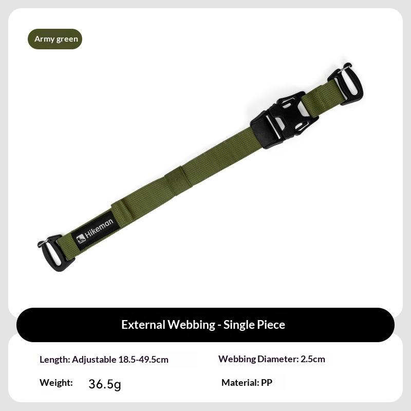 1Pcs Outdoor Hiking Travel Backpacking Straps Adjustable 18.5-49.5Cm Luggage Straps Wear-Resistant Buckle Fixed Packing Straps