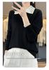 Women's Solid Color Round Neck Knit Sweater - Versatile Autumn & Winter Pullover Wool Top