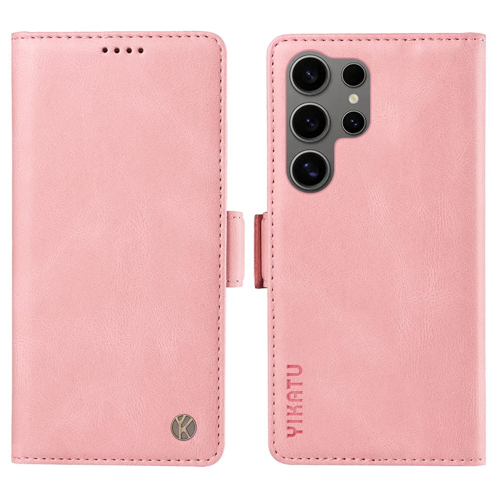 YIKATU YK-005 For Samsung Galaxy S25 Ultra Case PU Leather Wallet Phone Cover Skin Touch Feeling