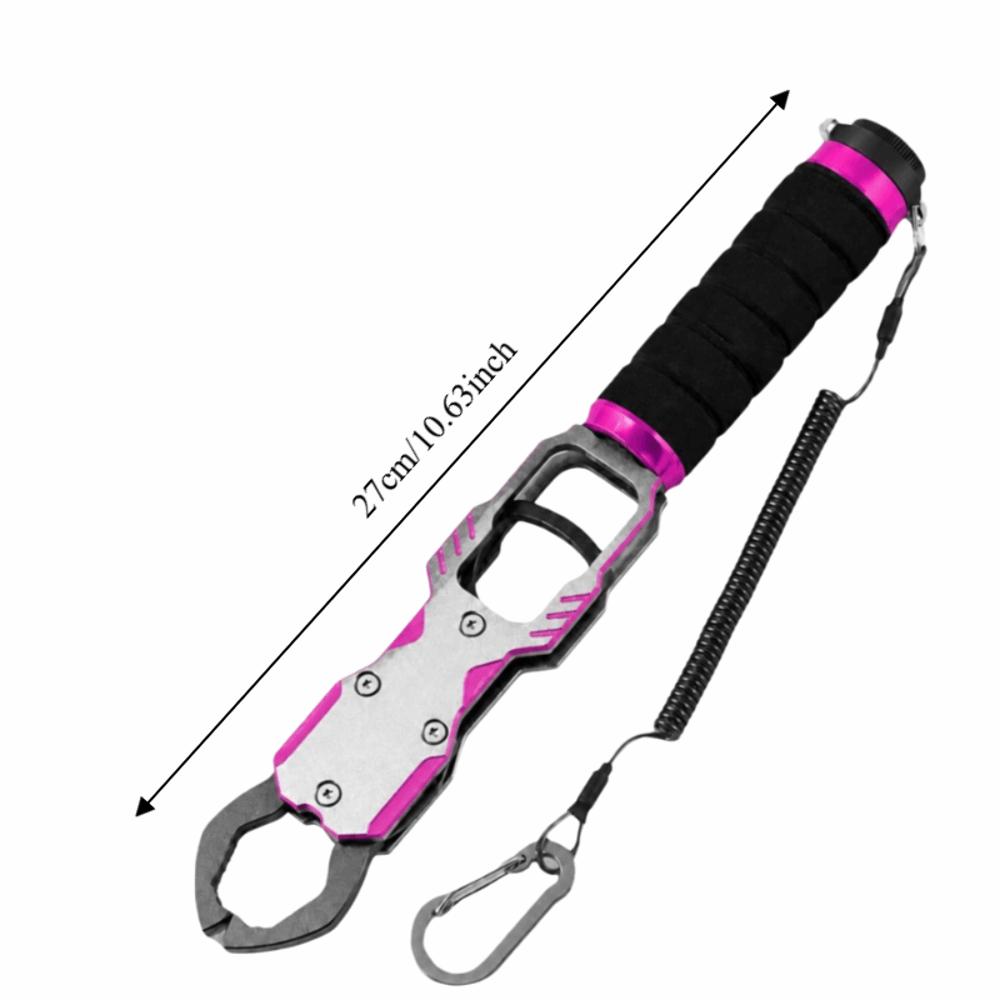 With 40lb Scale Fishing Grabber Aluminum Alloy Fish Holder Fish Lip Gripper  Saltwater Fishing