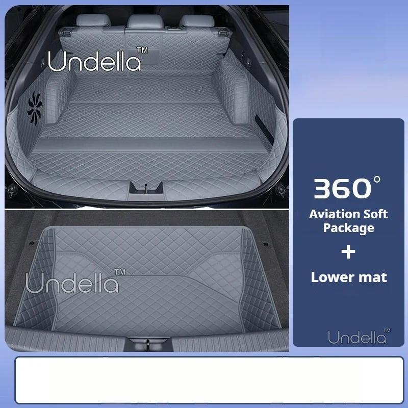 Leather Trunk Mat for XPENG P7+ P7plus 2026 2027 Car Leather Boot Covers Scratch Trunk Mat Pad Tray Protect Interior Accessories