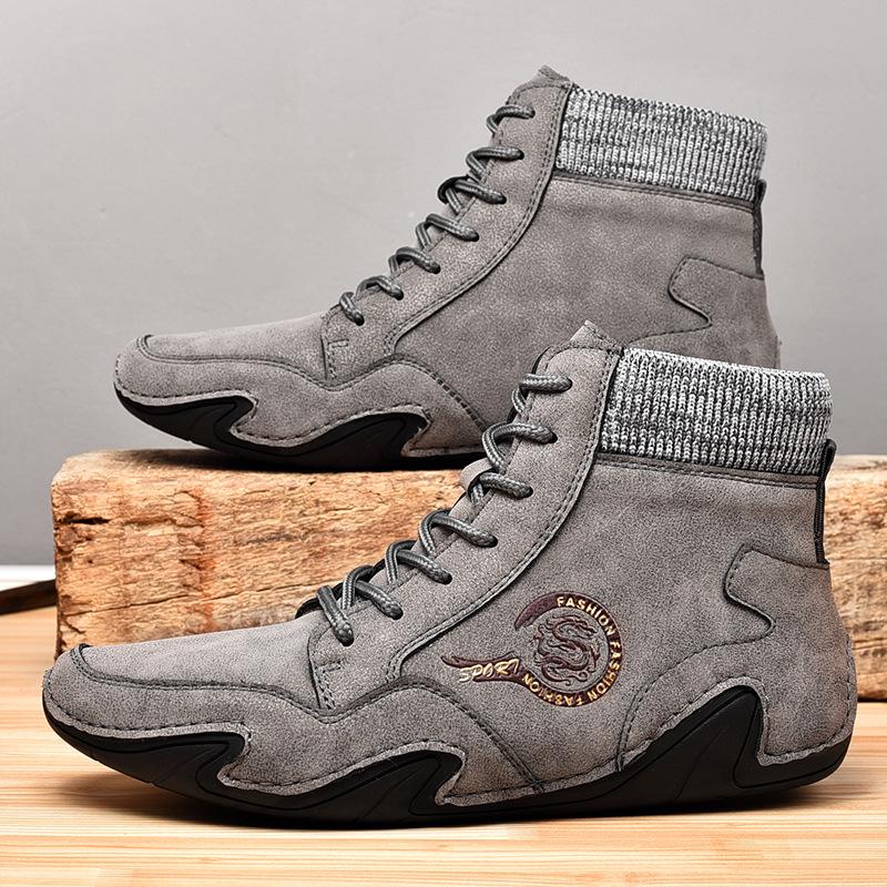 Autumn and winter 2025 new foreign trade large size men's casual high-top Martin boots cotton warm men's shoes manufacturer