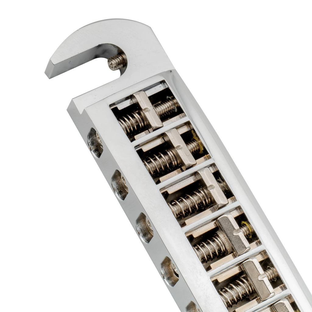 Musiclily Pro Pigtail-Style Wraparound Bridge for Les Paul/SG Guitars, Chrome, 10.5 Mm