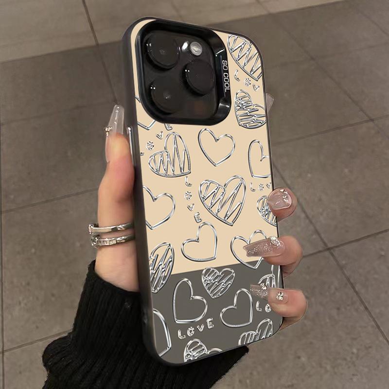 Luxury Trend English Letter Phone Case For iPhone 15 14 13 12 11 Pro Max Mini X XR XS 7 8 Plus SE2 Lens Protection Plating Cover