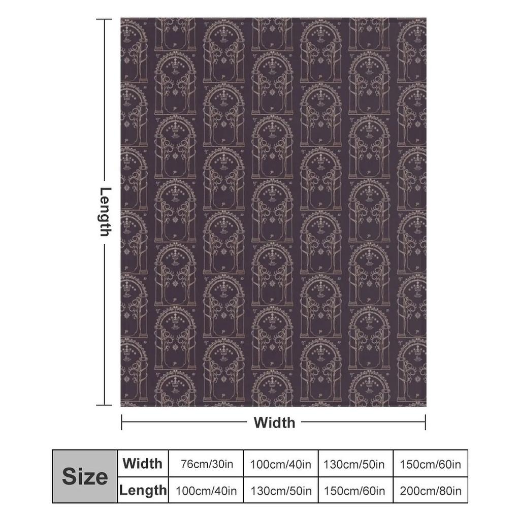 Gates of Moria Throw Blanket Soft Cozy Blanket for Pet Kids Adults