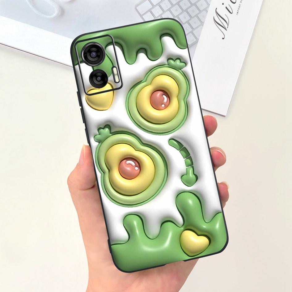 For Motorola Edge 30 Neo Case XT2245-1 Shockproof Cover Cute Cartoon Tulip Anti-Fall TPU Phone Case For Moto Edge 30 Lite Bumper