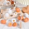 Children'S Wooden Simulation Egg Cooking Box Cutchile Early Education Kitchen Food Play Home Educational Toys
