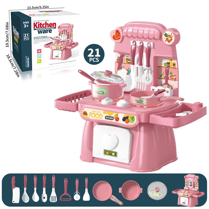 

Children S Kitchen Toys 3-Year-Old Girl Playing House Cooking Kitchen Utensils Set Tableware Simulation Kitchen Toys