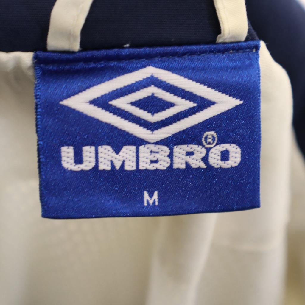 Umbro 90s Old Windbreaker M White Jacket Mesh Lining Men's Used