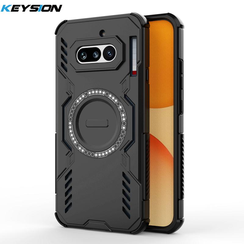 

KEYSION Hollow Heat Dissipation Case for Nothing Phone 4A Pro TPU+PC Magnetic Cooling Shockproof Phone Cover for Nothing 4A Pro for Nothing 4A