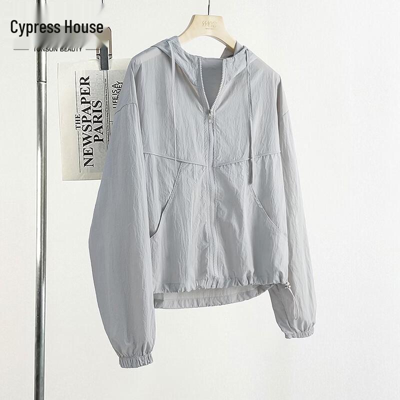 

Women s Thin Long-Sleeve Hooded Zip-Up Jacket One Size