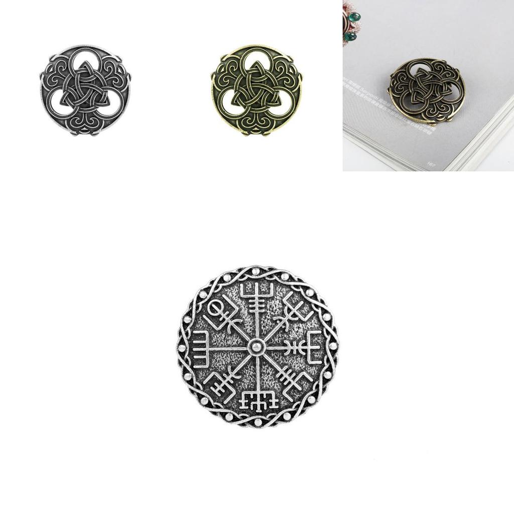 Celtic Knot Brooch With Electroplated Finish For Casual Daily Wear
