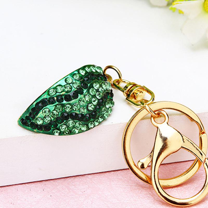 Charming Metal Watermelon Keychain Accessory With Sparkling Rhinestones For Bags