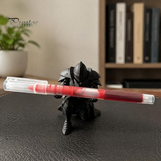 Stylish Desktop Pen Display 3D Printed Knight Holder, Medieval Armor Pencil Stand Figurine Organizer, Creative Ornament for Office Study Gaming Table