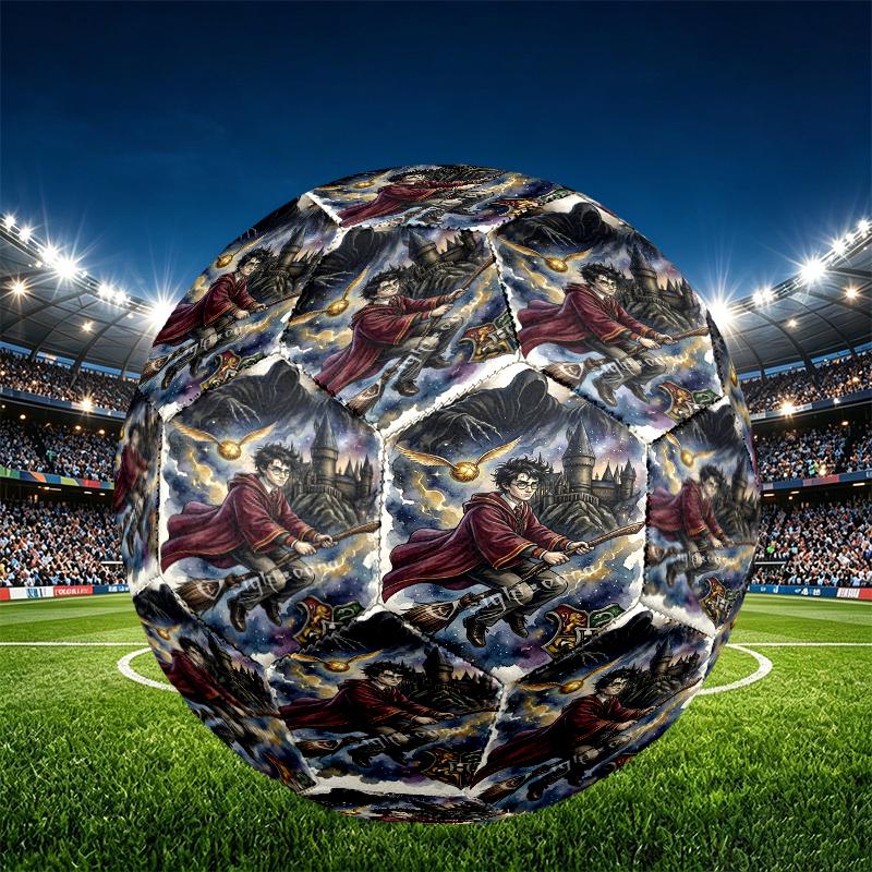 Fantasy film Print Size 5 Soccer Ball, PU Wear Resistant Football for Match Training and Daily Practice, Birthday Gift for Soccer Fans