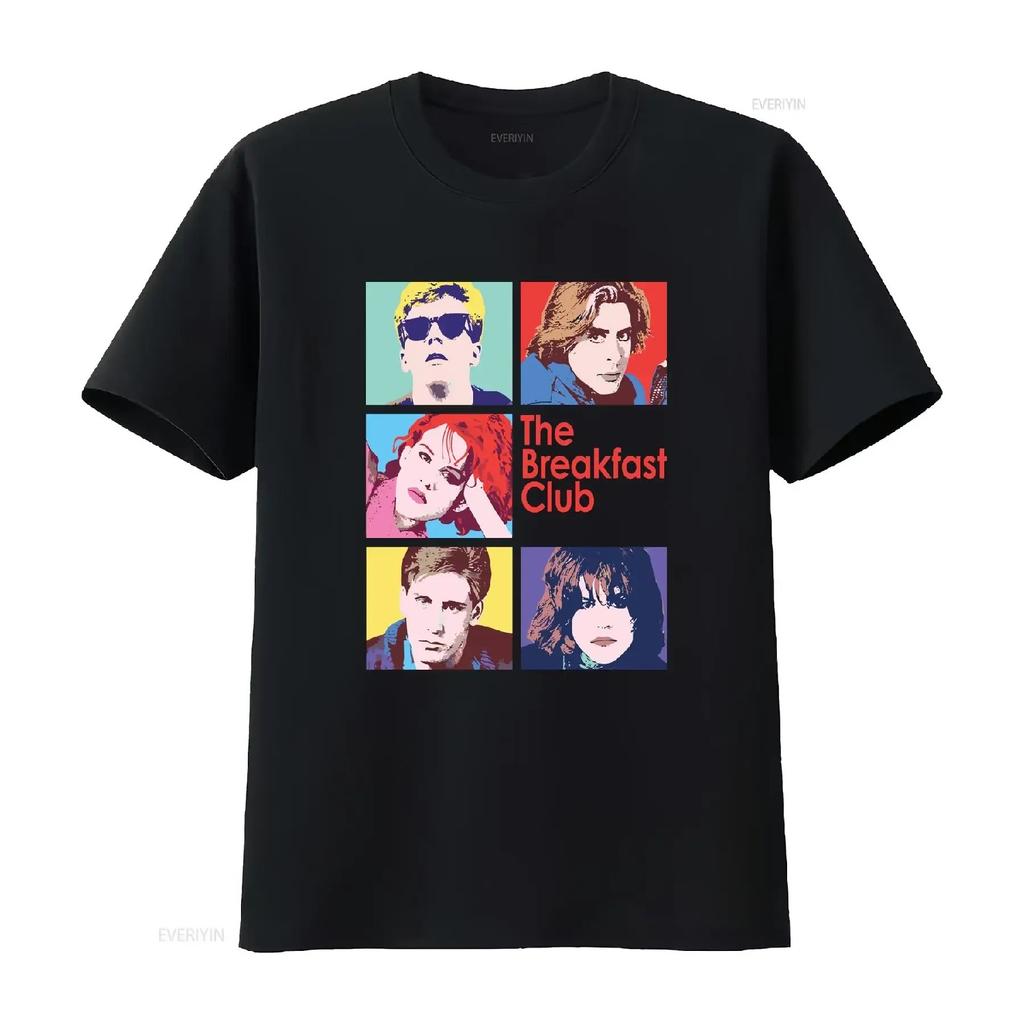 The Breakfast Club Film Années 80 Rétro T-shirt Ample Boyfriend 2285 Vintage Lavé Étiré Haut Pour Tous les Jours Doux streetwear
