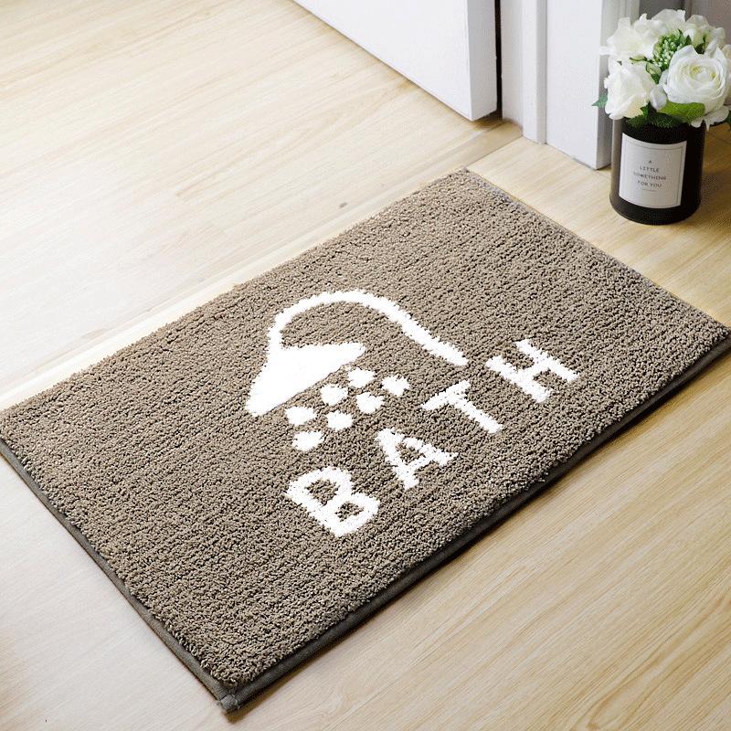 Toilet Floor Surface Mat Toilet Door Moisture-wicking Carpet Door Rug Entry Bedroom Floor Mat Bathroom Slip-resistant Mat