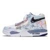 Flight Legacy Heartbeat Story Abrasion Resistant Mid Top Vintage Basketball Shoes Men's White Blue Pink BQ4212-102(Team864-)