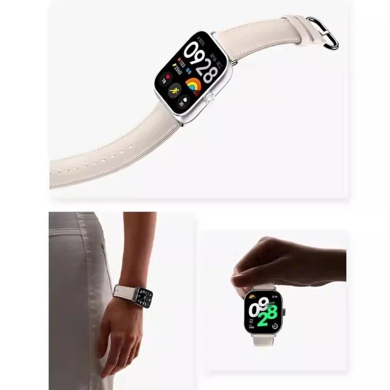 For Xiaomi Redmi Watch 6 5 4 Luxury Leather Strap Smart Watch xiaomi band 8Pro/9pro Band Wristband Breathable Bracelet Belt correa Accessories