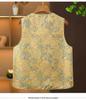 Elegant Jacquard Frog Button Vest for Middle-Aged and Elderly Mothers, Sleeveless, Versatile Spring Collection