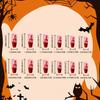 Halloween Fake Nails Stickers 48pcs Creepys Blood Drip Patterns Selfs Adhesive Nail Art For Women Party Costume Makeup