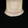 Hip Hop Cuban Chain Necklace 7mm Drip Oil Design Micro Pave Zircon Mens Streetwear Jewelry