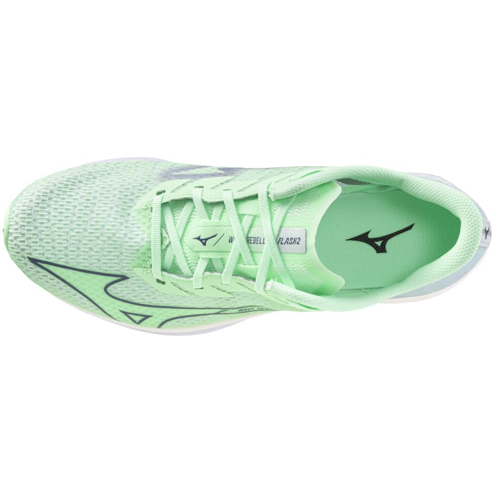 Mizuno Wave Rebellion Flash 2 Laufschuh Minzgrün x Dunkel Größe Dick Ideal für und Sportschuhe, Herren, Marineblau, 27,0 cm, 2E, Leicht, Reaktionsfreudig,