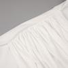 White High-Neck Long-Sleeve Formal Dress with Artistic Chest Decoration