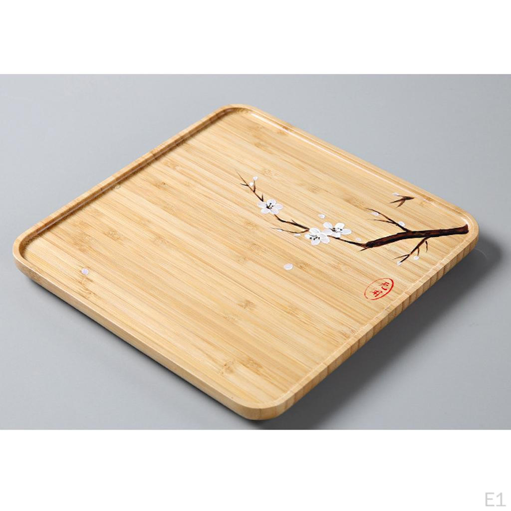 Unique Bamboo Tea Plate Tray Traditional Supplies Type A
