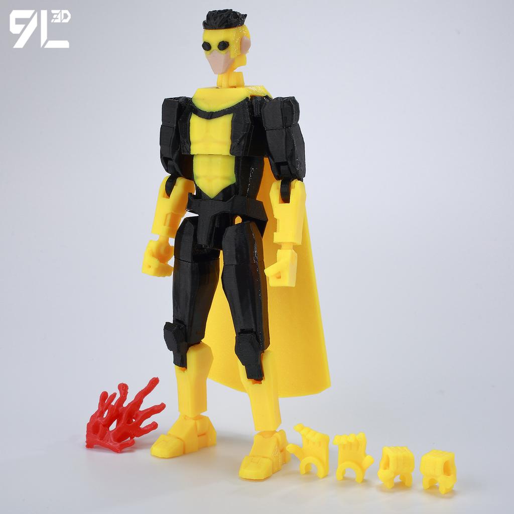 9L3D Superhero Team Invincible Boy Heroes Action Figure Lucky13 Dummy13 Multi-Colored T13 Multi-Jointed Collectible Toys Titan13