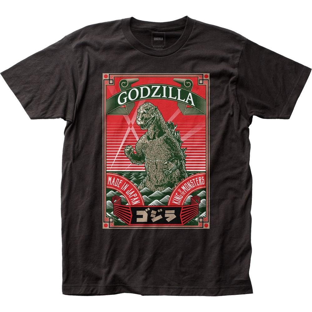 Godzilla Made In Japan Mens T Shirt Classic Monster Movie Tee New Black Unisex T-Shirt XXXXL