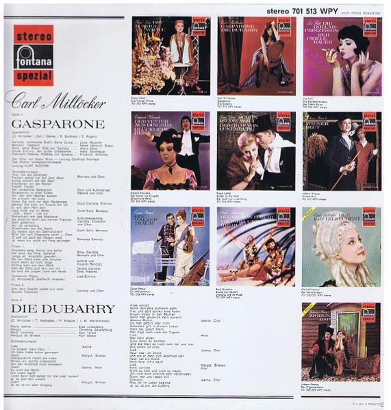

LP Record CARL MILLCKER Gasparone Die Dubarry 701513 Fontana Germany Classical Used